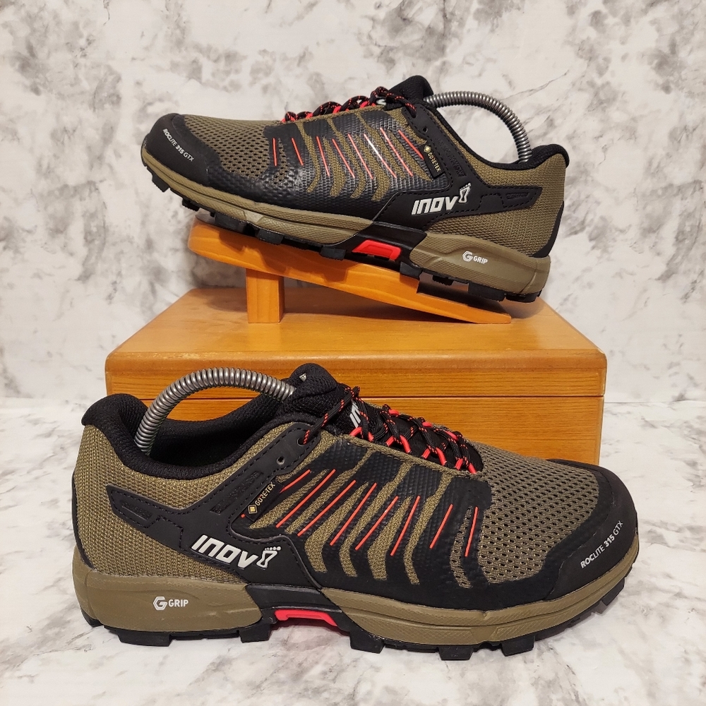 Pre-owned worn 2x 2019 Inov8 roclite 315 GTX trail runners